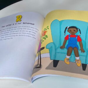 A page from the children's book ABCs of Science Cell Disease book by Elle Cole